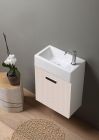 meuble lave mains mini 25/45/60 cm beige toile ouverture droite