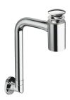 siphon gain de place bonde u&d lavabo avec ou sans trop plein chrome