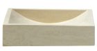 vasque en pierre rectangulaire 40/45/10 cm sable