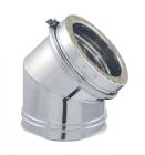 COUDE 45° DOUBLE PAROI INOX Ø153