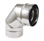 COUDE 87° INOX/INOX APOLLO PELLETS Ø80/125