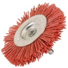 BROSSE CIRCULAIRE SUR TIGE 6MM D.75 FILS NYLON ABRASIF