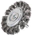 BROSSE CIRCULAIRE SUR TIGE 6MM D.75 MECHES TORSADEES ACIER