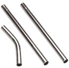 TUBE D.32 ACIER 2 TUBES DROITS 665 MM + COUDE