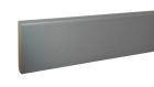 Plinthe bord arrondi revetu papier MDF aluminum - long. 2400 mm x larg. 80 mm x ep. 14 mm