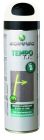 Traceur de chantier melange complexe d huiles minerales et d'argiles TEMPO TP multi supports temporaire fluorescent blanc 500 mL