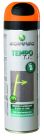 Traceur de chantier melange complexe d huiles minerales et d'argiles TEMPO TP multi supports temporaire fluorescent orange fluo 500 mL