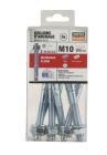Goujon d'ancrage en acier electrozingue - WA10078RP - diam. 10 mm x long. 78 mm - Blister de 6