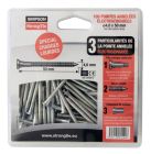 Pointes tete plate conique - diam. 4mm x long. 35mm - Blister de 100