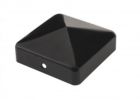 Chapeau pyramide noir pour poteau bois l 74 mm