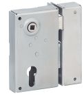 Boitier serrure vertical inox pour grille cylindre profile 73 x 125 mm droite