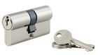 Cylindre anti-arrachement 30X30mm en nickel avec 3 cles