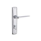 Ensemble poignee de porte Ares chrome 165 mm a condamnation