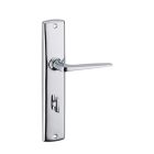 Ensemble poignee de porte Demeter chrome 195 mm a condamnation