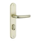 Ensemble poignee de porte Maia champagne 195 mm a condamnation