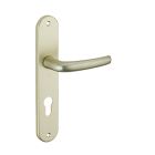 Ensemble poignee de porte Maia champagne 195 mm a cylindre