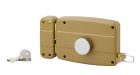 SERRURE APPLIQUE GARAGE A CYLINDRE ET BOUTON A TIRAGE 140X90MM GAUCHE 3 CLES