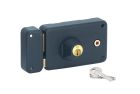 Serrure applique horizontale a cylindre a fouillot gauche