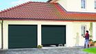 Porte de garage sectionnelle acier rainure L larg. 2,375 m x haut. 2 m gris anthracite RAL 7016