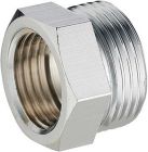 mamelon male femelle reduit a butee interieure chrome M.15x21 F.12x17 coque 1 piece