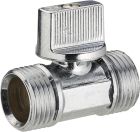 mini vanne d'arret 1/4 tour double male M.15x21 M.12x17 lien 1 piece