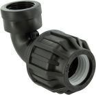 raccord plastique pour tuyau polyethylene coude femelle Ø20 F.15x21 vrac etiquete 1 piece