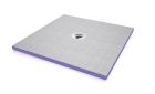 Receveur de douche polystyrene extrude carre JACKOBOARD AQUA CENTRE violet et gris carre - long. 90cm x larg. 90cm