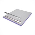 Receveur lineaire polystyrene extrude carre JACKOBOARD AQUA LINE PRO violet et gris rectangle - long. 110cm x larg. 100cm