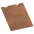 Tuile double bourrelet terre cuite Romane Sans Floreal - long. 27 cm x larg. 24 cm