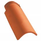 Demi tuile terre cuite Mediane Littoral flamme - long. 45,3 cm