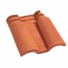 Tuile double bourrelet terre cuite Meridionale Rouge - long. 33 cm