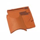 Sous faitiere deux tiers pureau terre cuite Mediane Tradition - long. 34 cm x larg. 29,4 cm