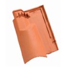 Rive individuelle gauche a emboitement terre cuite Panne H2 Noir brillant - long. 40 cm