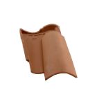 Tuile deux tiers pureau terre cuite Canal S Rouge - long. 36,5 cm x larg. 28 cm