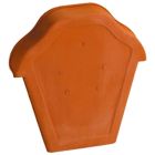 Fronton pour faitiere ondulee a emboitement universelle terre cuite Rouge - long. 30 cm x larg. 30 cm