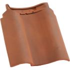 Tuile double bourrelet terre cuite Panne S Rouge - long. 34,5 cm x larg. 30,5 cm
