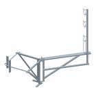 Console d'angle Acier modulable sur deux traversees de mur 80 cm