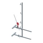 Garde-corps sur elingue pour panne pour batiments fermes par un bardage