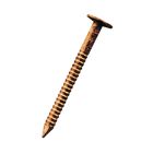 Pointes tete extra large annelee cuivre 2,7 x 27 mm - Seau de 5 kg