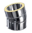 COUDE 15° DOUBLE PAROI APOLLO PELLETS Ø80