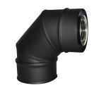 COUDE 87° INOX/GALVA NOIR APOLLO PELLETS Ø80/125