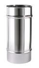 Tuyau inox non isole pour appareil a gaz basse temperature, fioul, bois buches ou granules pour appareil de type B diam. 230 mm - long. 0,33m
