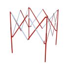 Barriere carree extensible acier - rouge/blanc