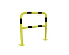 Barriere de securite avec platine - tube Ø40mm - noir/jaune
