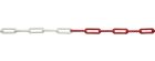 Liasse chaine de signalisation plastique blanc/rouge