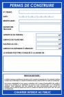 Panneau PERMIS DE CONSTRUIRE