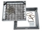 Couvercle Aluminium plat de regard a carreler 800X800 mm 15kN