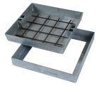 Couvercle galva de regard a paver 600X600 mm h80 mm 125 kN
