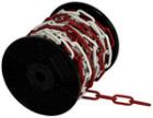 CHAINE SIGNALISATION 6 mm - ROUGE BLANC - ACIER - P/15