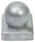 CHAPEAU ACIER AVEC BOULE POUR POTEAU 70 X 70 mm - GALVA - P/6